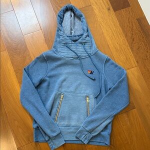 Aviator Nation Slate Blue Hoodie with Gold Details